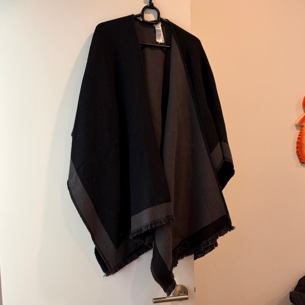 Calvin Klein Black Women's Open Front Cape O/S